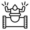 Water sprinkler icon outline vector. Drip system