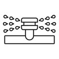 Water sprinkler icon, outline style