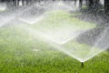 Water sprinkler irrigation Royalty Free Stock Photo