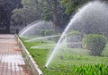 Water Sprinklers in Garden