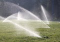 Water sprinklers - RAW format Royalty Free Stock Photo