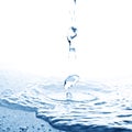 Water spurt before touching surface Royalty Free Stock Photo