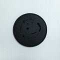 Water stain on black beverage coasters. Blank leather coasters for your design Royalty Free Stock Photo