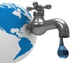 Water stocks on earth