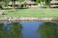 Water stone edge landscape detail