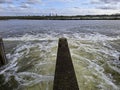 Water storage in usage in the Eendragtspolder to prevent flood in Rotterdam