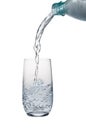 Water stream being poured into a glass Royalty Free Stock Photo