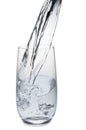 Water stream being poured into a glass Royalty Free Stock Photo