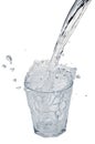 Water stream being poured into a glass Royalty Free Stock Photo