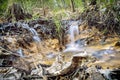 Water stream, long time photo exposure