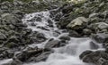 Water Stream With Motion Blur And Solid Rocks