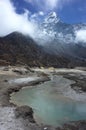 Water stream near Ama Dablam base camp in Himalayas mountains, Nepal