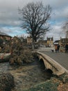 Water stream next to Halt Motoring Museum located in the picturesque village of Bourton on the Water