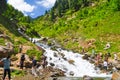 Water Stream and trees in Azad jammu and kashmir Royalty Free Stock Photo