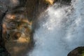 Water streaming on the rocks