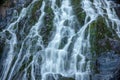 Water streams of Balea Cascada waterfall in Fagaras mountains, Romania Royalty Free Stock Photo