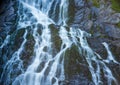 Water streams of Balea Cascada waterfall in Fagaras mountains, Romania Royalty Free Stock Photo