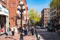 Water Street in historic district Gastown, Vancouver Royalty Free Stock Photo