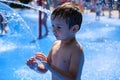 Water summer child fun fountain,  childhood Royalty Free Stock Photo