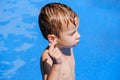 Water summer child fun fountain,  wet Royalty Free Stock Photo