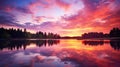 water sunrise on lake