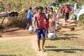 Water supply in the indian rural area Royalty Free Stock Photo