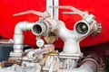 Water supply-pipe of fire truck Royalty Free Stock Photo