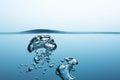 Water surface with air bubbels Royalty Free Stock Photo