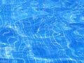 Water surface with the blue background of a swimming pool Royalty Free Stock Photo