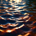 Water surface ripple, liquid wave effect on fresh outdoor water Royalty Free Stock Photo