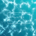 The water surface of the sea, river or ocean. Vector illustration of water, top view. Royalty Free Stock Photo