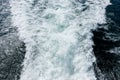 Water surface of the sea. View from ship stern with ship trace on water Royalty Free Stock Photo