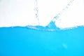 Water Surface Splash and wave bubbles blue water Royalty Free Stock Photo