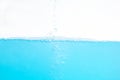 Water Surface Splash and wave bubbles blue water Royalty Free Stock Photo