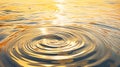 Water surface shivers, forming into circular ripples.AI Generated