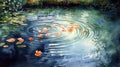 Water Symphony: Melodic Reflections of Nature./n