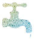 Water tab text clouds Royalty Free Stock Photo