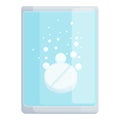Water tablet icon cartoon vector. Medicine vitamin