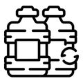 Water tank cooler icon outline vector. Carrier pipe