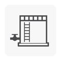 Water tank icon Royalty Free Stock Photo