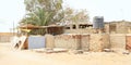 Water tank behind poor houses in Marsa Alam