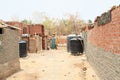 Water tanks behind poor houses in Marsa Alam