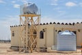 water tanks on matel stand