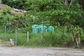 Water Tanks in Matelot, Trinidad and Tobago Royalty Free Stock Photo