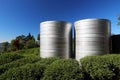 Water tanks at tea plantation in Taiwan Royalty Free Stock Photo
