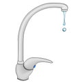 Water tap. concept on the conservation of natural resources. Object on white background raster