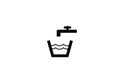 Water tap drinking water black icon symbol sign