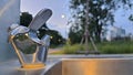 Water tap or drinking fountain for drinking at public park Royalty Free Stock Photo