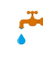 Water tap with falling drop icon symbol Royalty Free Stock Photo