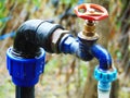 water tap at farm in Maramures Royalty Free Stock Photo